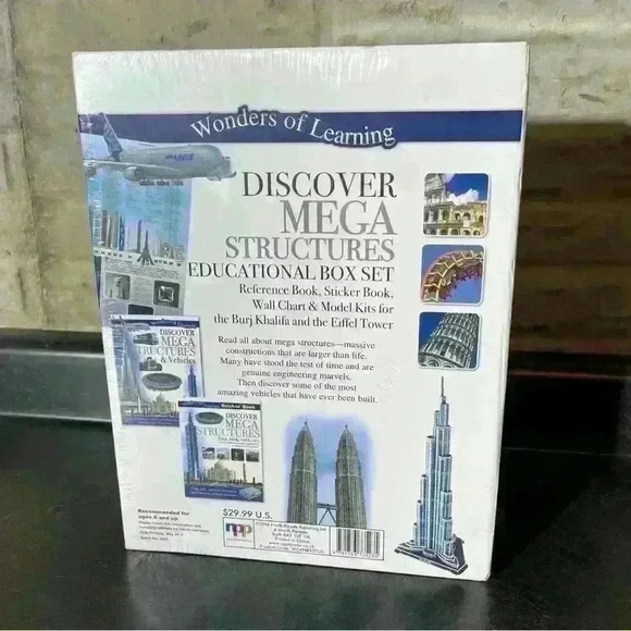 NEW WONDERS OF LEARNING Discover Mega Structures Education Set Model Kit Book - Picture 3 of 9